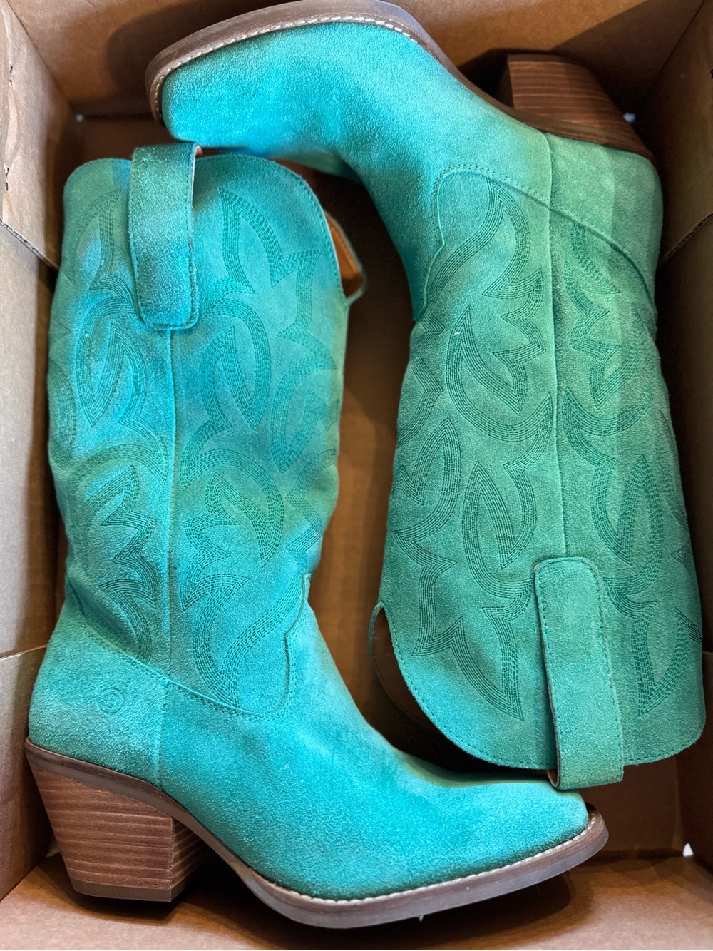 Dingo Green Suede Western Boots